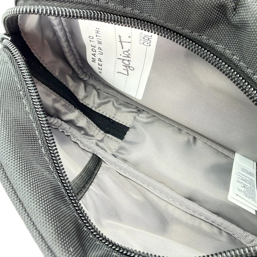 Athleta Girl Always Belt Bag Fanny Pack Black Running Travel Waist Pack